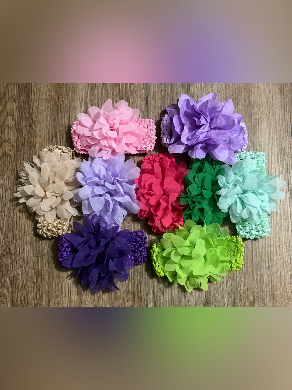 Floral Stretch Headbands - Multi-Color Set of 9